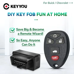 KEYYOU 315Mhz Remote Key For Chevrolet Avalanche Captiva Silverado Tahoe GMC Yukon Acadia Savana Sierra With DIY Key Programmer