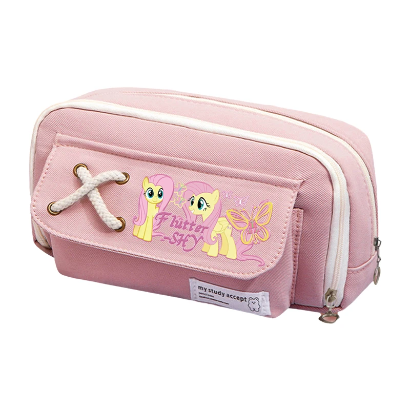 My Little Pony, Pinkie Pie, Rourou, Applejack, Simple Flip Pen Pen Bag, Large Capacity, High-Looking Student Stationery Bag