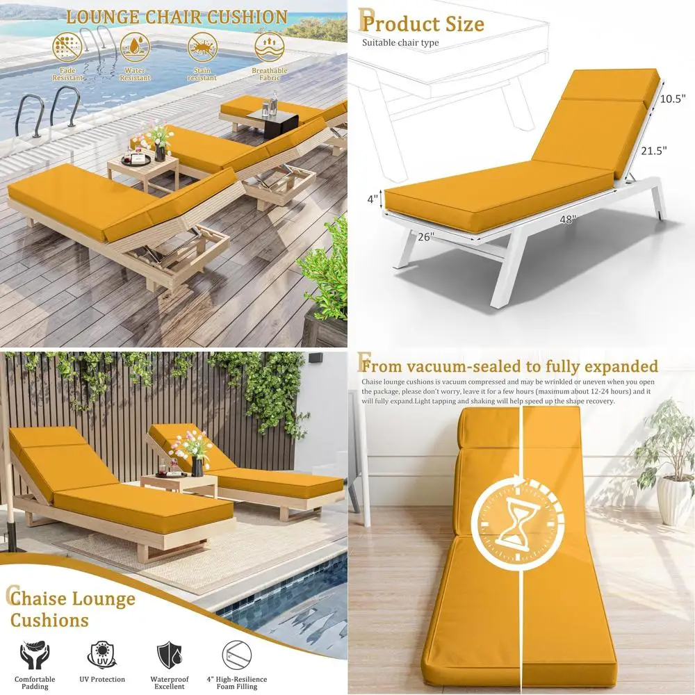 2 Pcs Chaise Lounge…