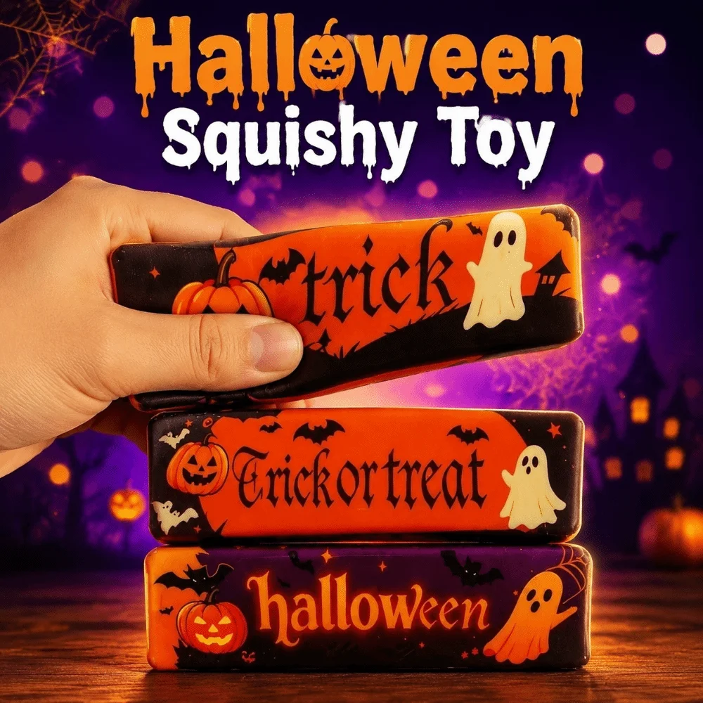 Creative Halloween Squishy Toy Kneading Super Soft Slow Rebound Butter Stick Anxiety Relief Elastic Butter Stick Squeezing Toy