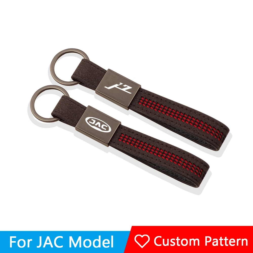 Leather Car Keychain Chain Key Rings For JAC E-J7 E-JS4 E-JS1 J3 J4 J7 S1 S3 S4 S5 S7 T6 T8 Pro JS2 JS3 JS4 JS5 JS6 JS8 J7 Plus