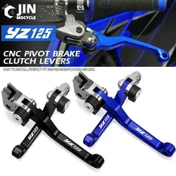 Motocross Foldable Pivot Dirt Bike CNC Brake Clutch Levers Cable Lever Handle For YAMAHA YZ125 2015 2016 2017 2018 YZ 125 Parts