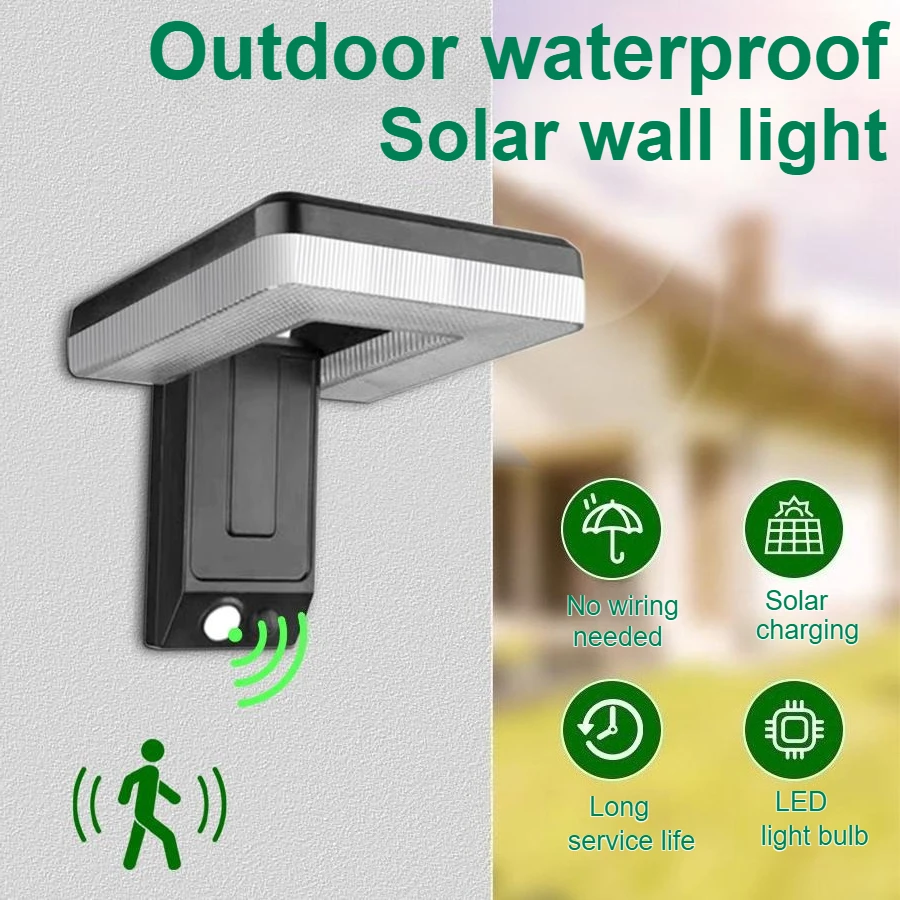 

3 Modes LED Solar Light Outdoor Foldable Solar Powered Wall Lamp Waterproof Spotlights Motion Sensor Street Light Garden Decor
