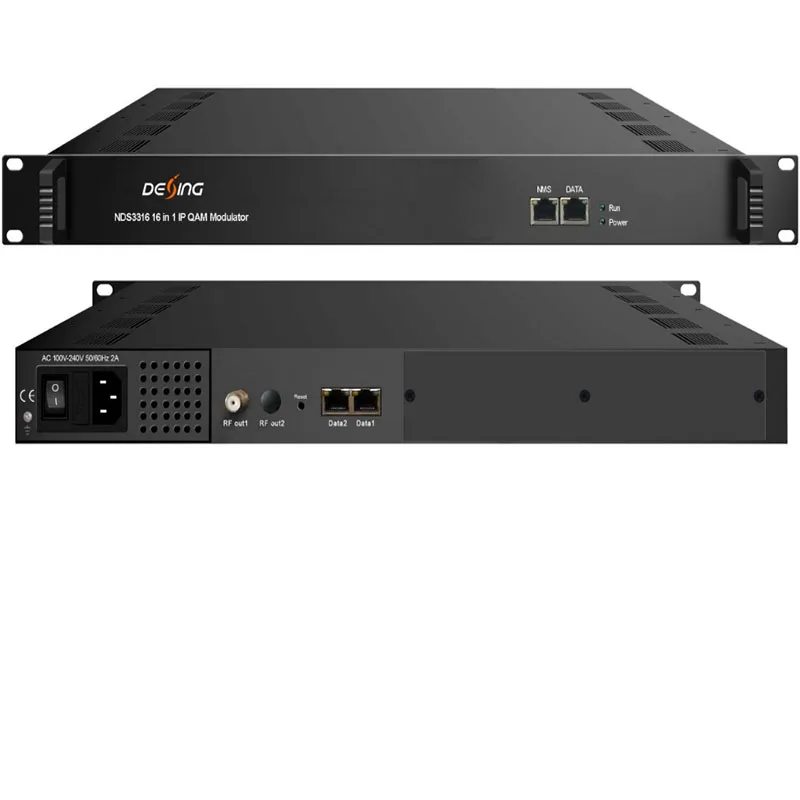 16 32 64 Channel Ip To Dvb-c Modulator Hotel Cable System Multiplexed Encrypted Dvb-c Ip Qam Modulator Ip To Rf Modulator