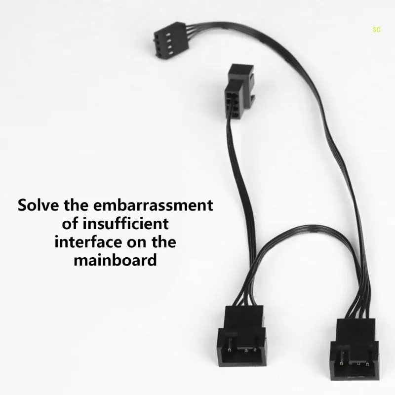 MultiFans Connection 4Pin PWM Fan Splitter Cable Extend Motherboards Interfaces Dropshipping