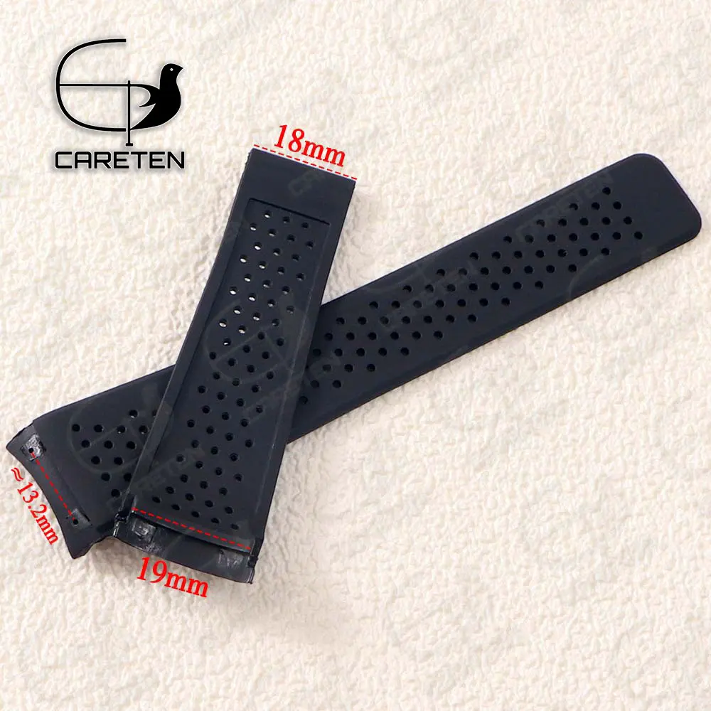 Elbow Screw Hole Rubber Watchband For TAG HEUER GRAND CARRERA AQUARACER Strap 22mm Waterproof T Mark Silicone Watch Bracelet