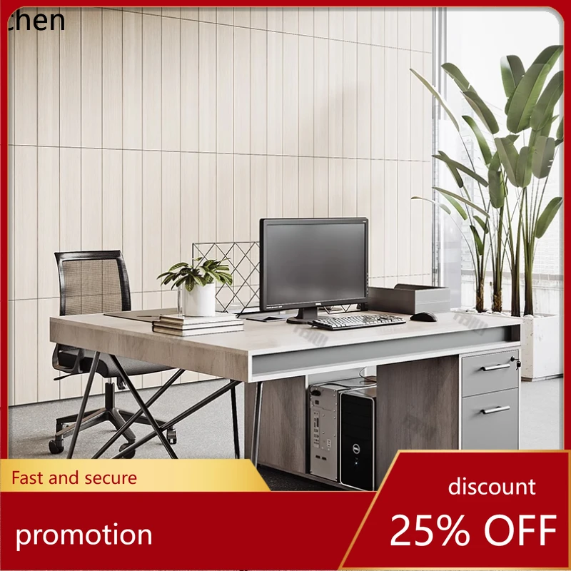 

HXL office desk and chair combination double four people six people station 2 card staff table