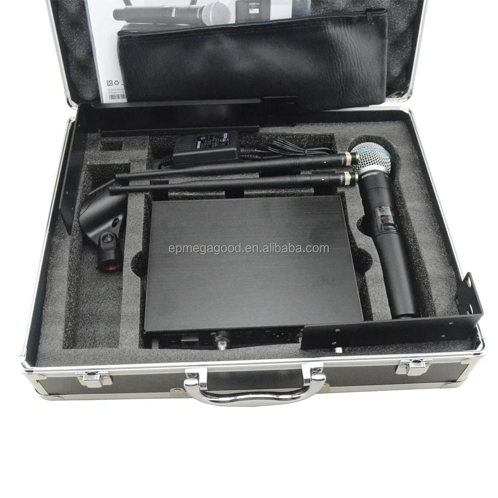 QLXD1 Lavalier وسماعة الرأس QLXD4 أنظمة الميكروفون اللاسلكي UHF تردد قابل للتعديل ميكروفون لاسلكي 626-668 ميجا هرتز