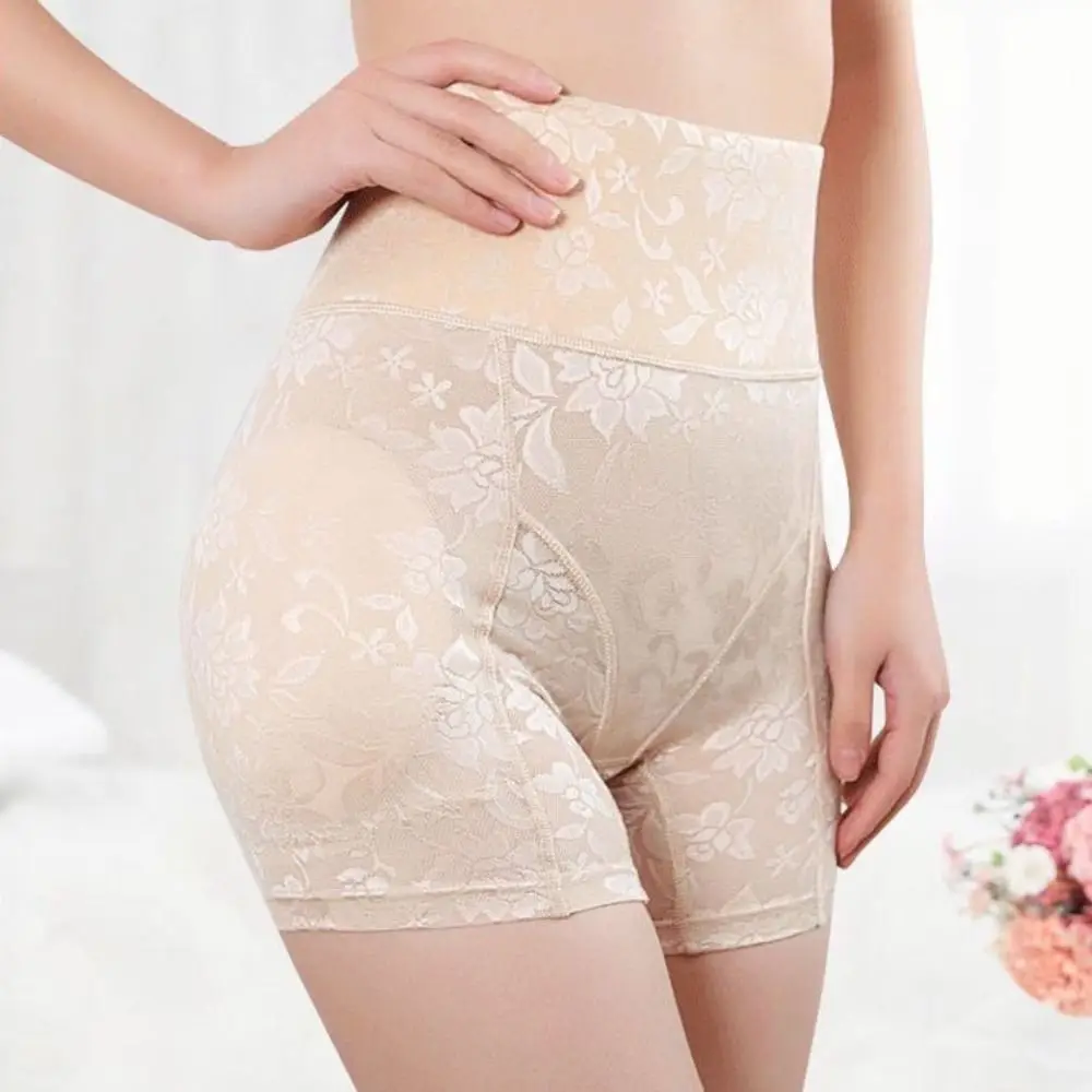 

Lace Mesh Slimming Shapewear with Pads Shapers High Waist Body Shaping Panties Underpants Seamless Butt Lifting Briefs Ladies