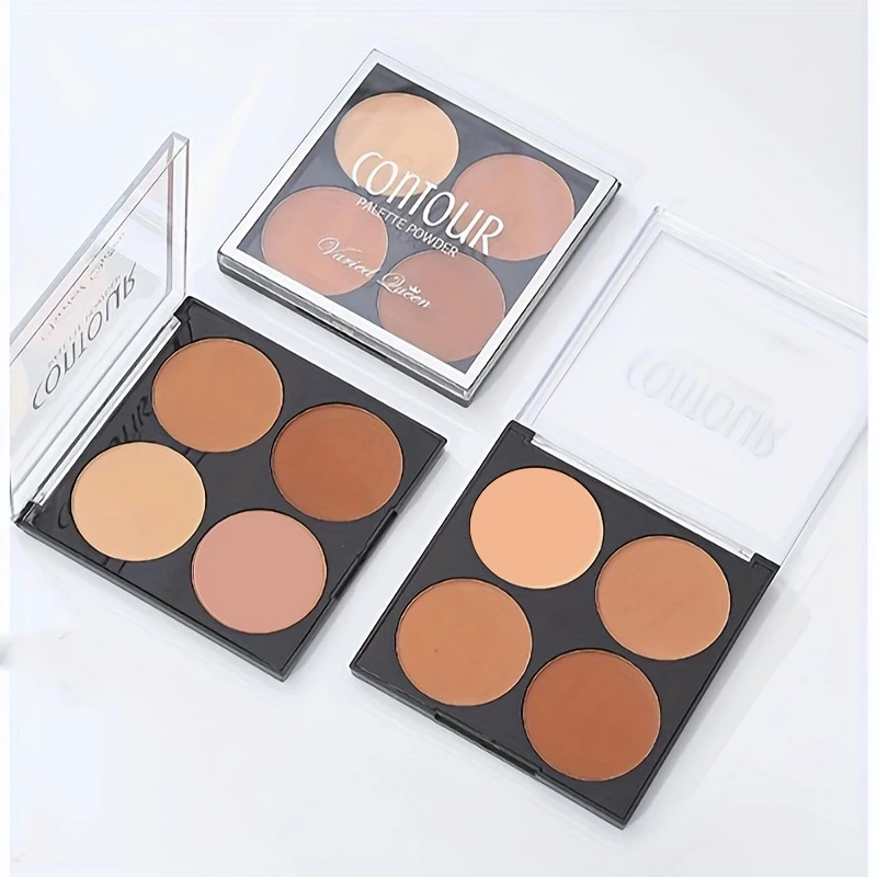 

4-цветная профессиональная палитра хайлайтеров и контур, 3D матовый бронзатор для лица, набор для макияжа для улучшения функции лица