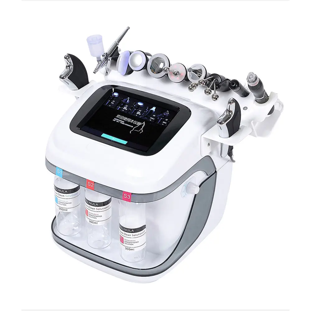 

10 In 1 Hydro Dermabrasion RF Bio-lifting Spa Facial Hydro Facial Machine Ultrasonic Skin Scrubber Blackhead Remover Home Use