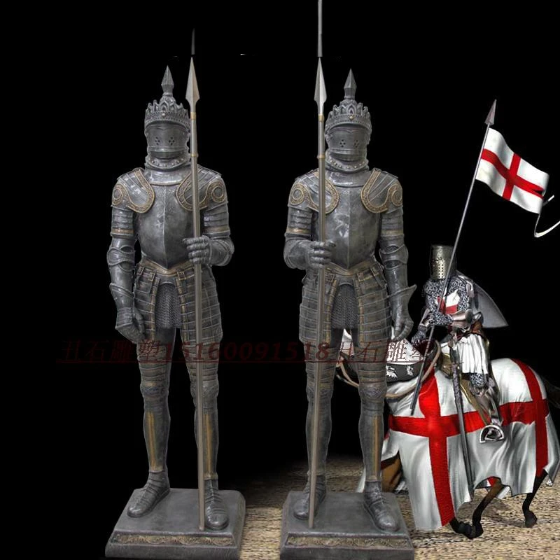 

Medieval European Retro Armor Knight Armor Warrior Sculpture Bar