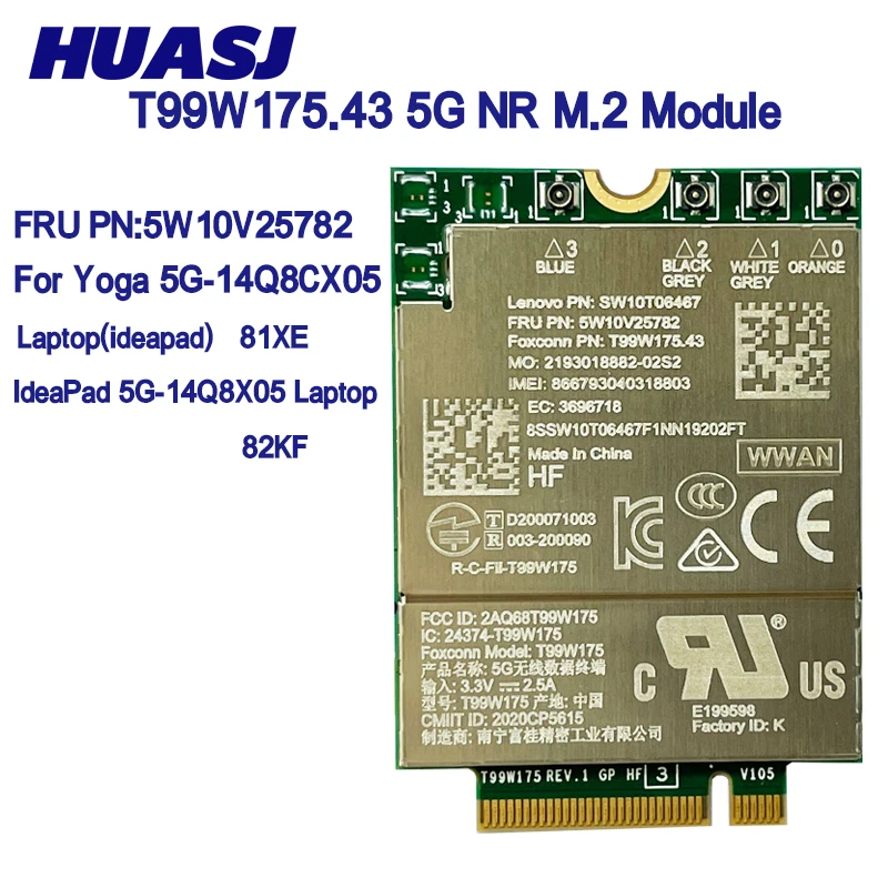 T99W175 muslim5 G NR M.2 5G Card FRU muslimex X55 5G Modem per Yoga muslimlaptop IdeaPad muslimlaptop