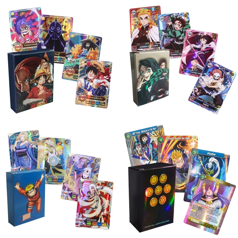 

2025 New English 50 Dragon Ball Super Saiyan One Piece Ghost Blade Flash Card Game Collection Card Battle Card
