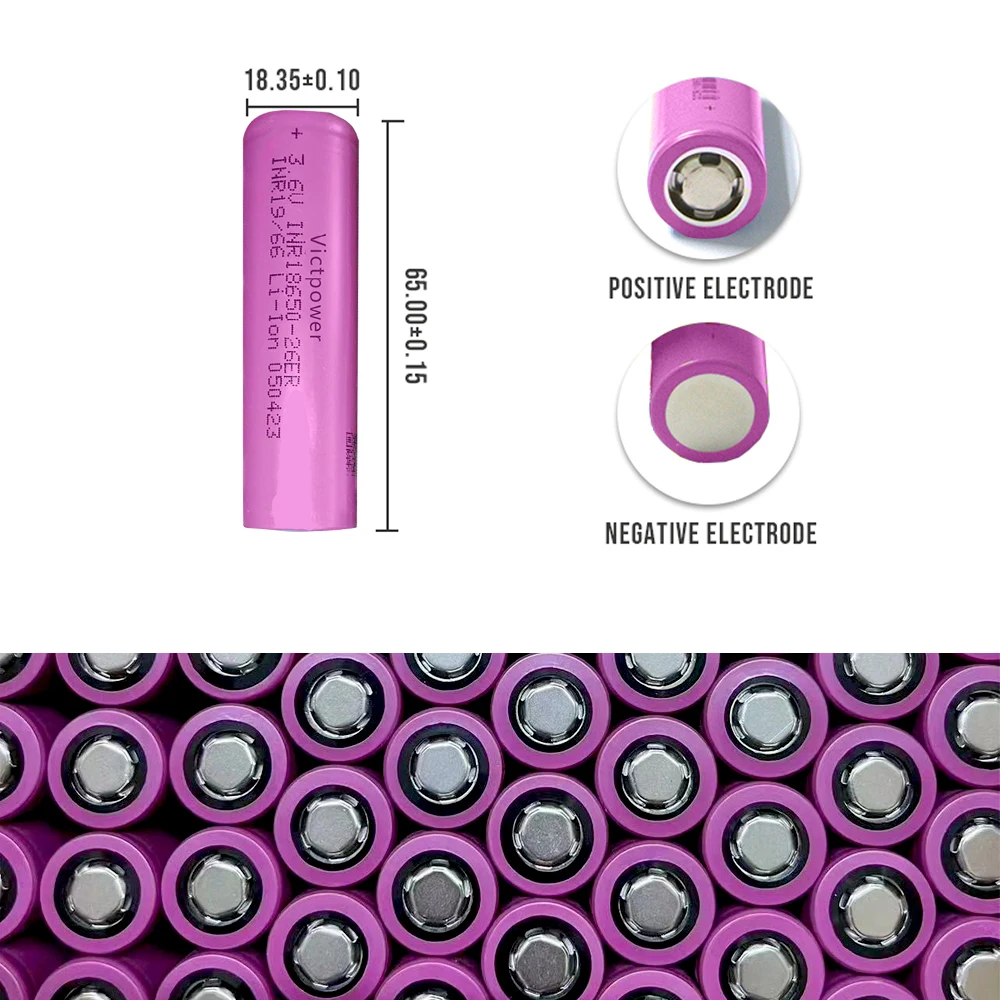 10PCS 3.7V 2600mah 18650 lithium akku Rechargeable Lithium Batteries ISR18650-2600 Lithium Li-ion baterias