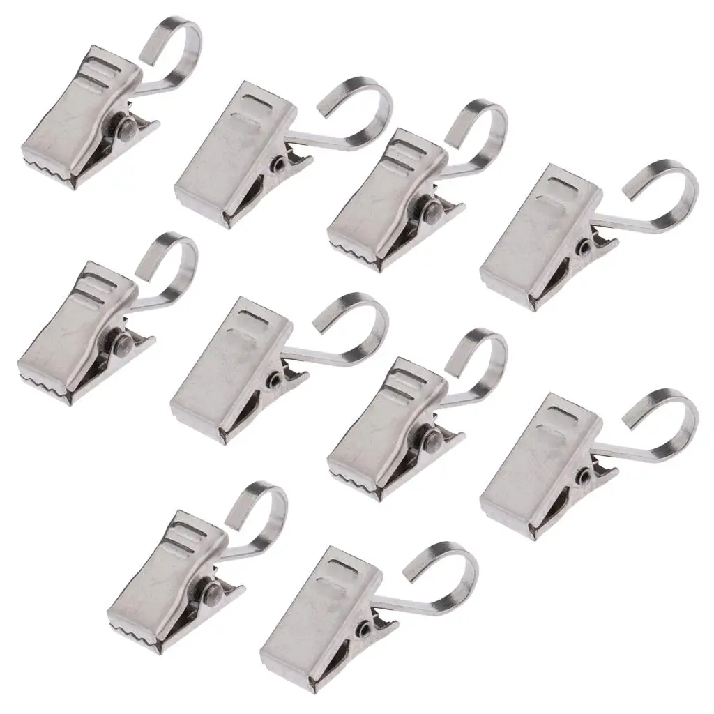 5-6pack 10Pcs Heavy Duty Curtain Clips with Hook Roman Clip Sp Clamp