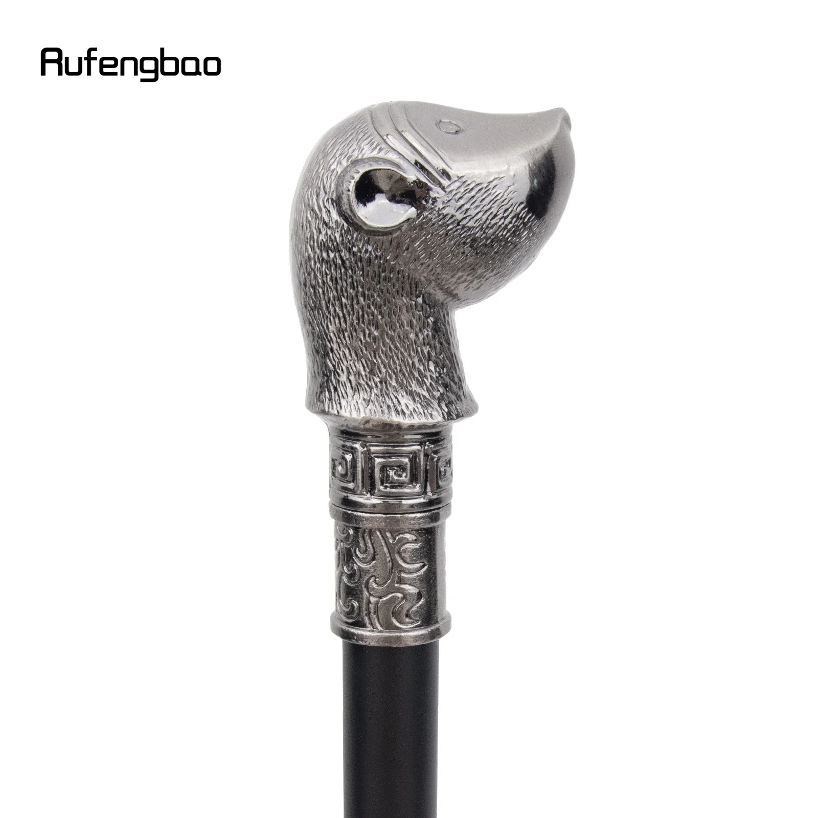 Silberner Hamster, Meerschweinchen, einzelnes Gelenk, modischer Gehstock, dekorativer Cospaly, Vintage, modischer Gehstock, Crosier, 93 cm