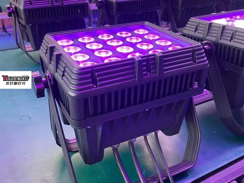 

4 шт. водонепроницаемых светодиодных светильников-прожекторов RGBW DMX 24x10W 4in1 RGBW для ландшафтного освещения, стадионов и наружного применения