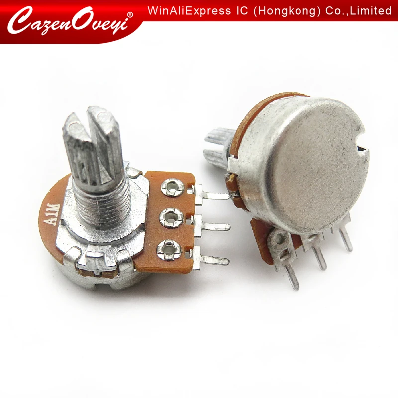 2pcs/lot Imports diaphragm 148 single - potentiometer A105 handle length 15MM flowers with 41 points step A1M In Stock