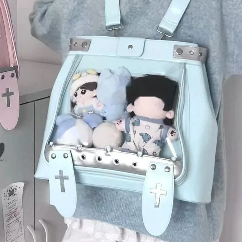 Women Handbag 20cm Holder Ita Bag Backpacks Transparent Badge Display Shoulder Cute Purse For Concert Travel Cosplay Itabag Gift