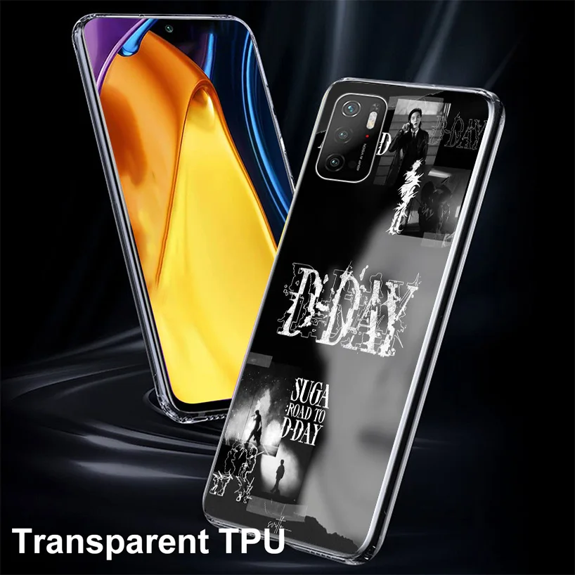 SUGA D-DAYs Phone Case For Xiaomi Poco X6 X5 X4 X3 Nfc F6 F5 Pro F4 Gt F3 F2 F1 M5S M4 M3 Personalized Print Cover