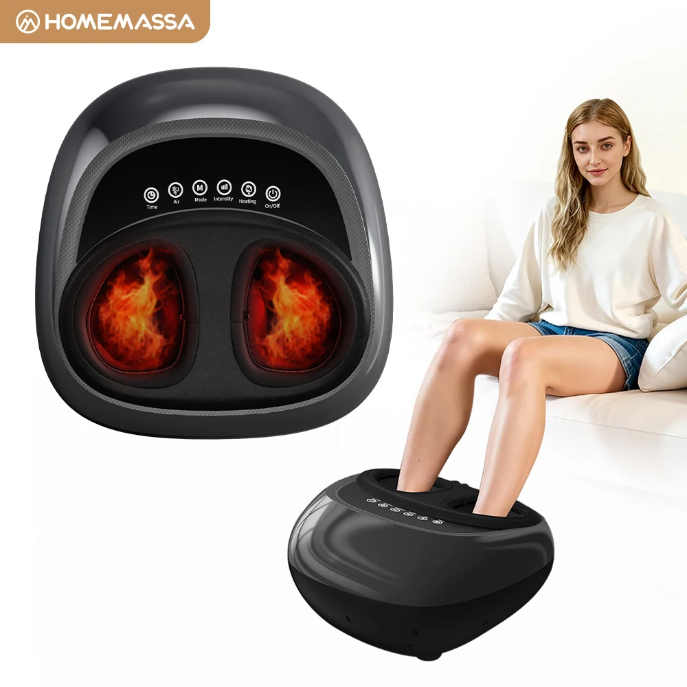 Appareil de massage des pieds à couverture complète, professionnel, avec chauffage bionique, coussinets d'air électriques, équipement de massage confortable pour la maison
