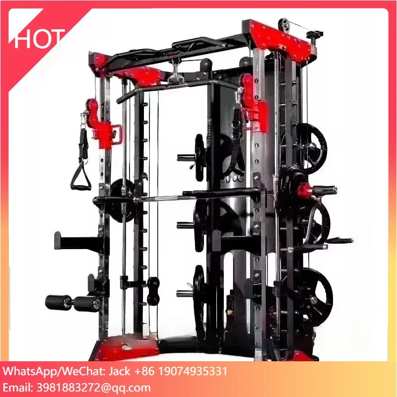 

All-In-One Home Gym Fitness Station Multi-Function Power Squat Rack Smith Machine Shoulder Chest Leg Press Equipment Training
