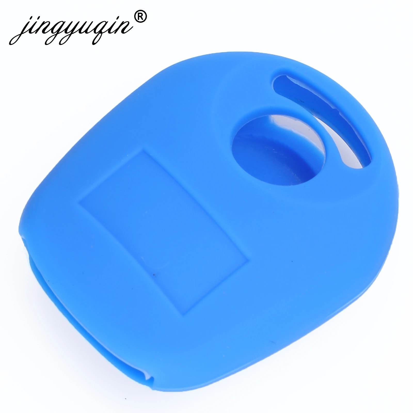 jingyuqin Car-styling Silicone Car Key Cover FOB For Ssangyong Actyon Kyron Rexton 2 Button Remote Key Case Jacket Keychain