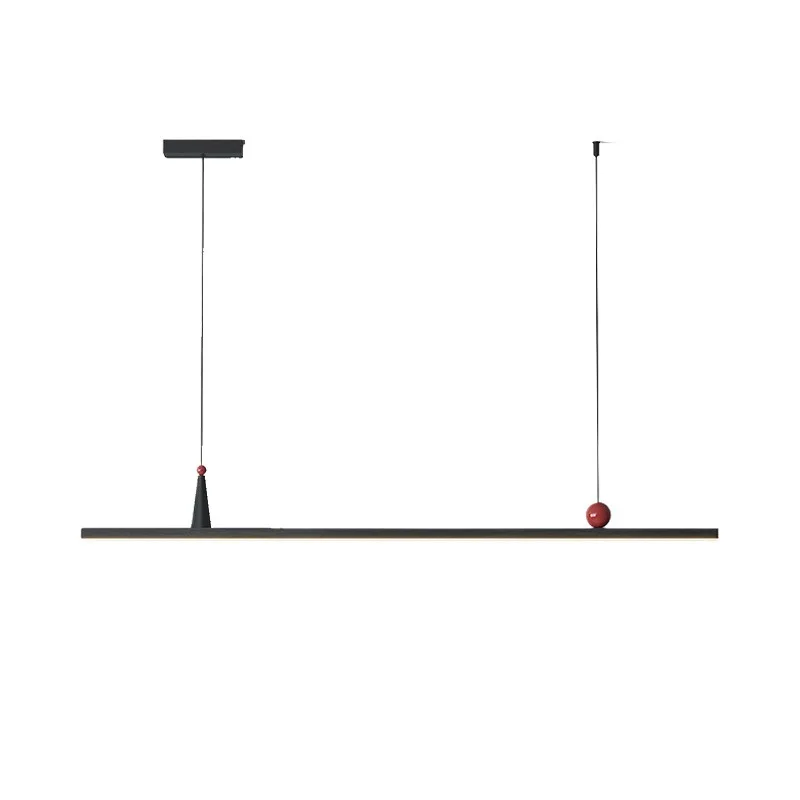 

Designer restaurant chandelier modern minimalist one-word long dining table bar light minimalist hotel front desk lighting