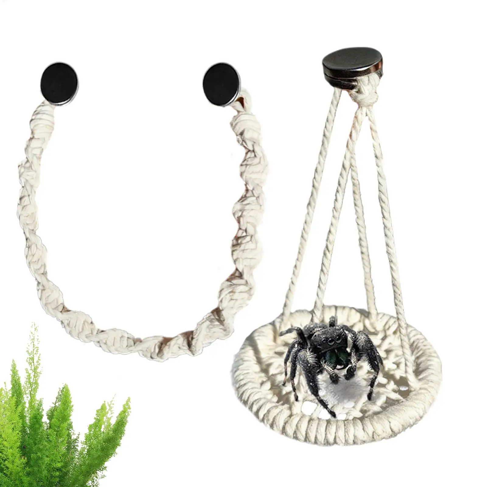 Hangable Jumping Spider Bridge Hermit Crab Climbing Enclosure Bridge Swings Spider/Gecko Jumping Stand Climbing Ladder Habitat