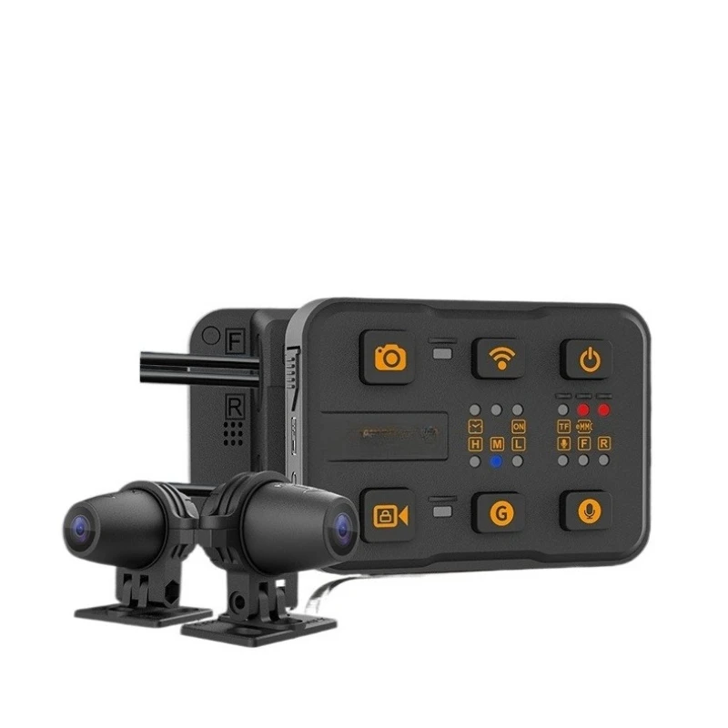 

Motorcycle special driving recorder, front and rear dual lens waterproof tire pressure monitoring