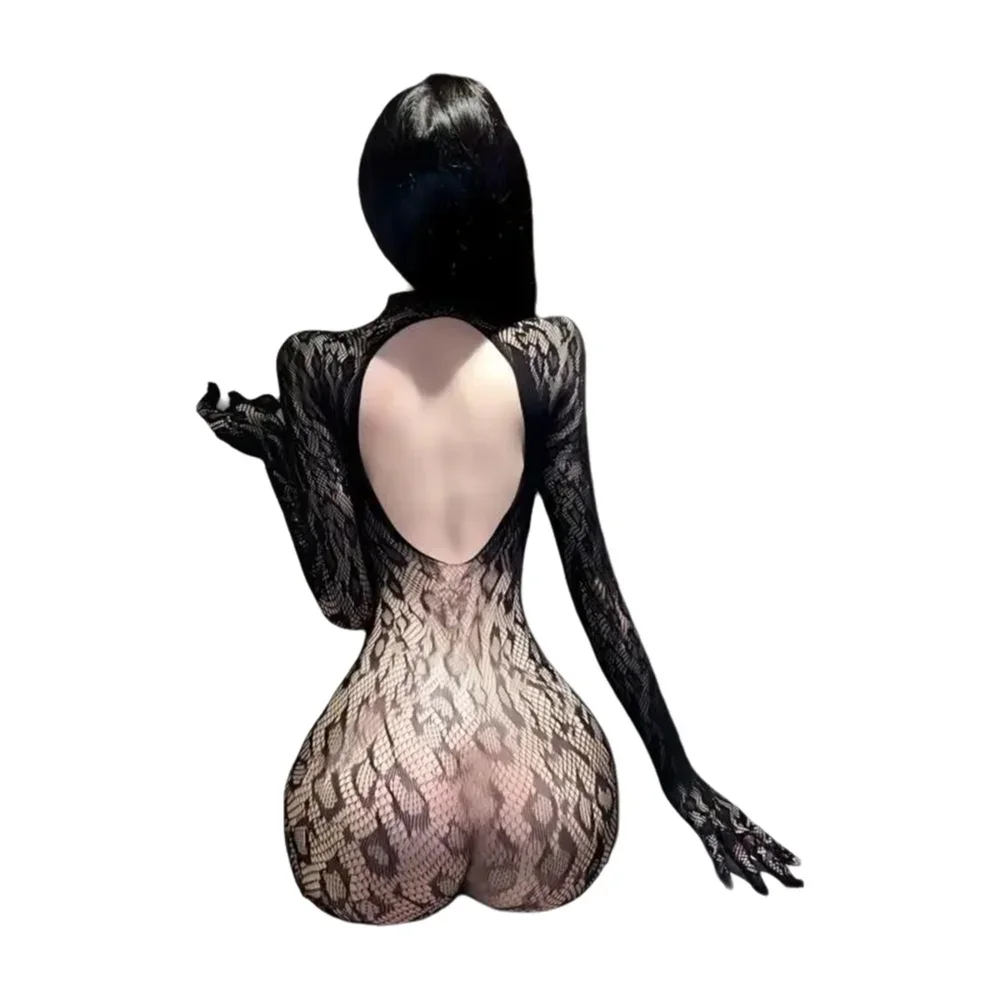 

Сетчатый леопардовый принт, сексуальный дикий искушение, цельный сетчатый комбинезон с открытой спиной для пикантных девушек, боди для ночного клуба для женщин, кружевной комбинезон, комбинезоны