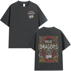 Rock Band Imagine Dragons Music Album T Shirt Fashion Hip Hop T-shirt Men Women Cotton Comfort Short Sleeve T-shirts Streetwear
