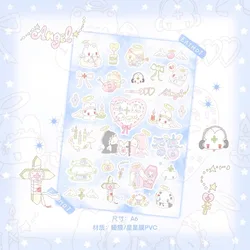 Blue version heart lovely girl sticker hand account cartoon sticker