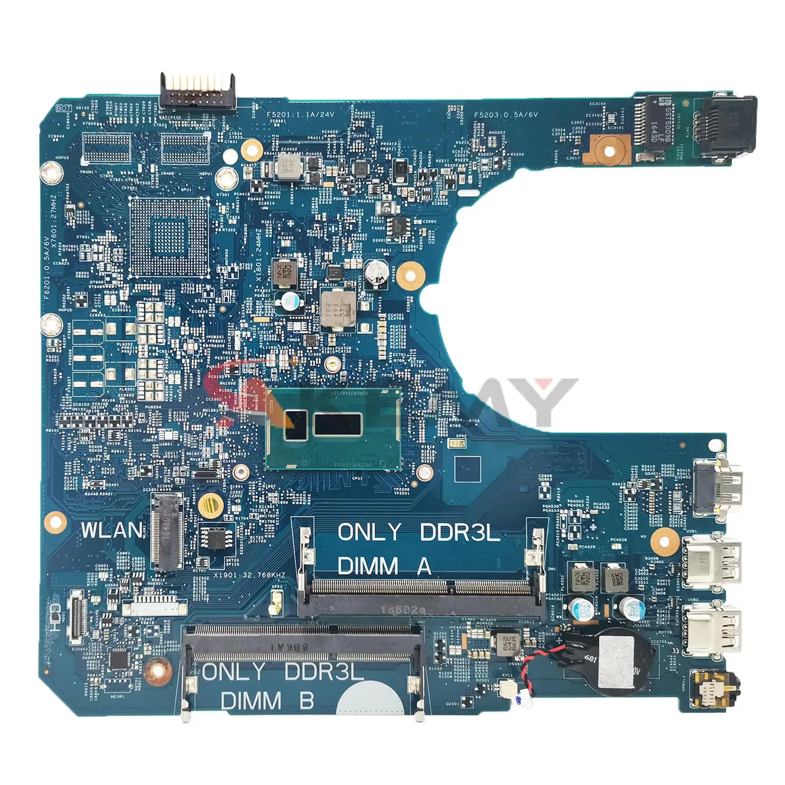 Imagem -02 - para Dell Latitude 3460 3560 Placa-mãe Portátil 142902 Pwb:85gk8 com 3215u 3825u i3 i5 Cpu Ddr3 Cn02f12f 0p9h40 0d0pg7 0cxyd3