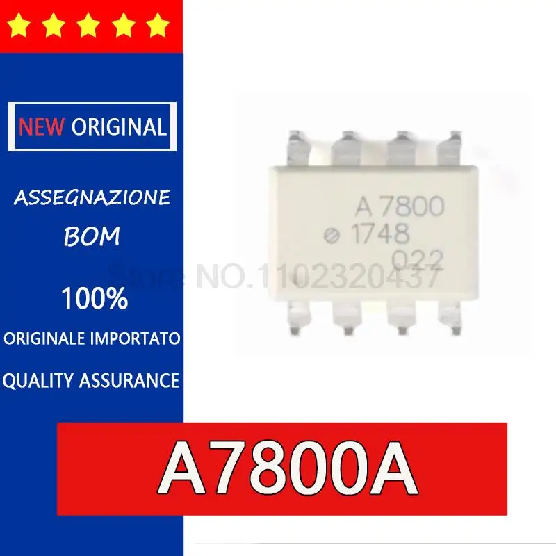 New and original  A7800 A7800A HCPL-7800 SOP8 Optical coupling isolation amplifier, high-speed optical coupling, patch of light