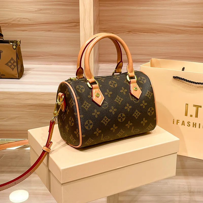 

Винтажная модная сумка-кроссбоди для подгузников, стильная минималистичная роскошная женская сумка с логотипом и текстурированной кожей