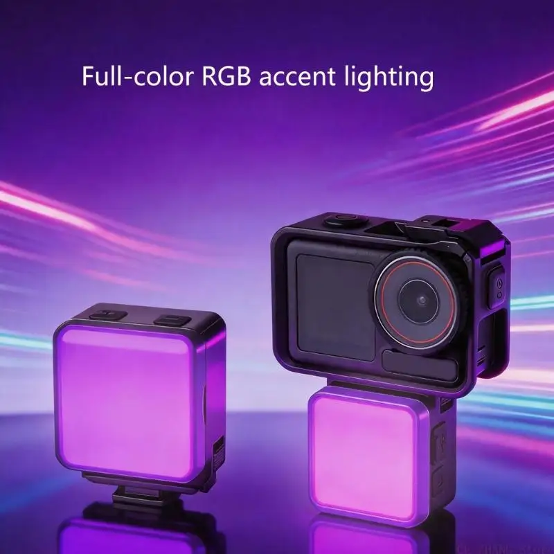 E56B Adjustable Fill Light Photography Lamp Lightweight Portable Video Wedding Temperature Adjustment Light For Action 3/4/5