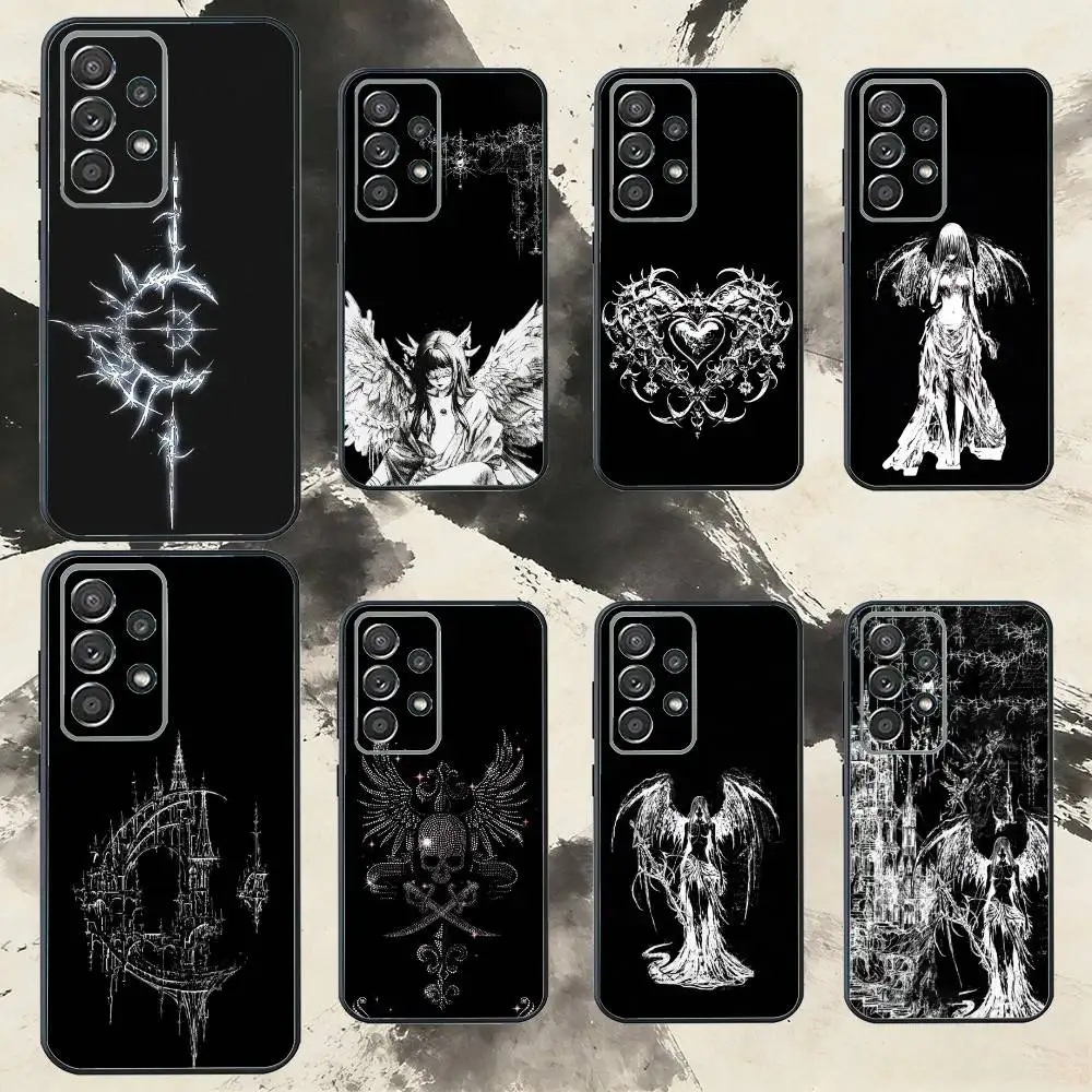 

Gothic Coquette Cyber Sigilism Phone Case For Samsung S25,S24,S21,S22,S23,S30,Ultra,S20,Plus,Fe,Note,10,9,5G Black Cover
