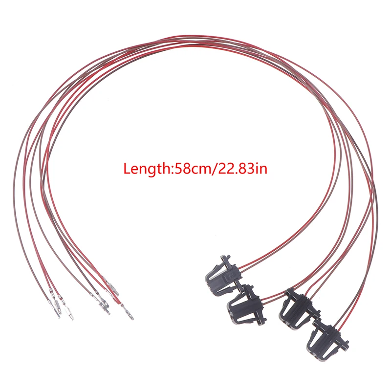 4PCS Car Door Light Cable Wires Connector Harness Plug Front Back For Golf 5 6 7 Jetta MK5 MK6 MK7 T-ROC Tiguan