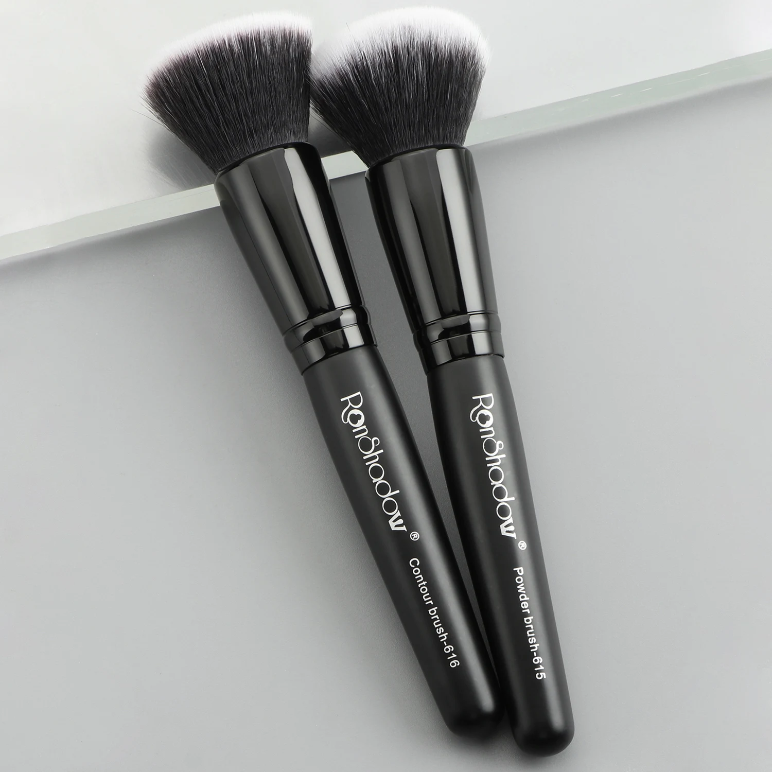 Ronshadow Makeup Brush Sets，2pcs Classic Cosmetic Brush for Foundation And Powder