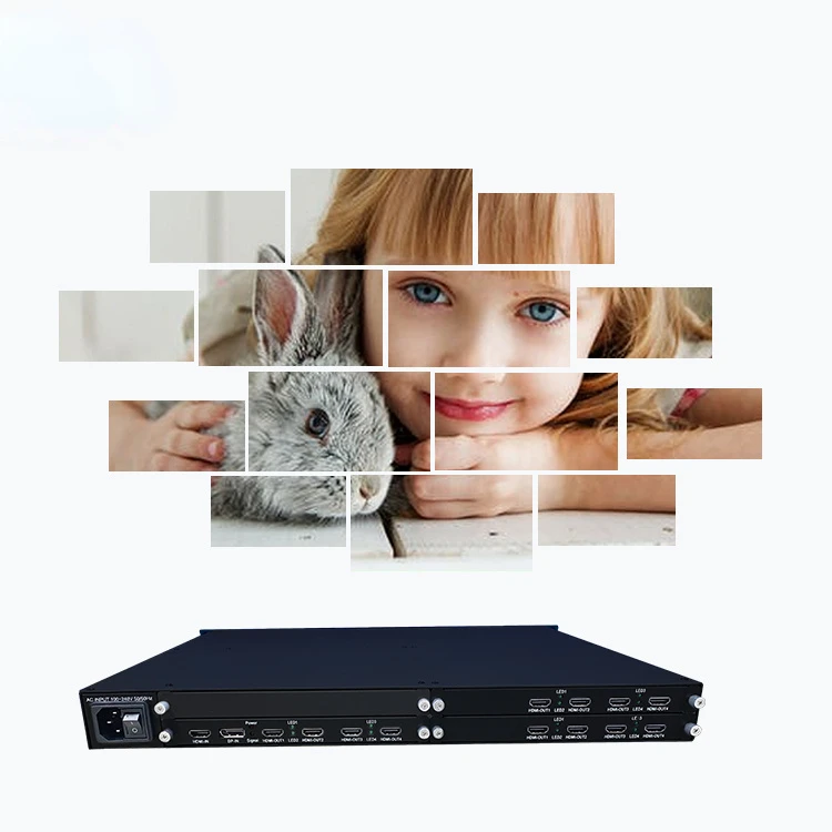 

8K 4k 12 TV Screen Splicing HDMI Dvi Video Wall Controller HDMI TV Wall Monitor Splicing Processor 12 Image Stitching