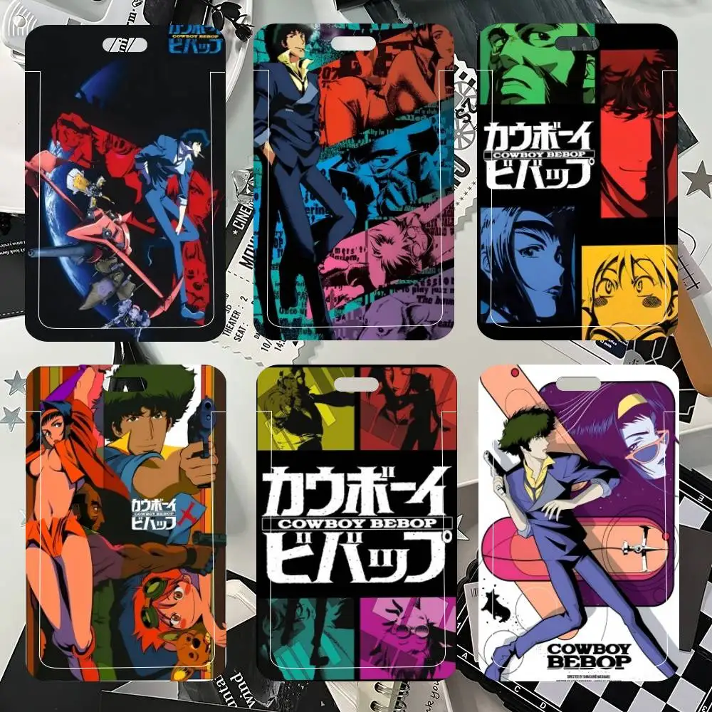 Porta Tarjetas de Identificación de Anime Cowboy Bebop, Correa para el Cuello, Colgante, Porta Credenciales, Llavero, Estuche para Credenciales de Trabajo, Regalo