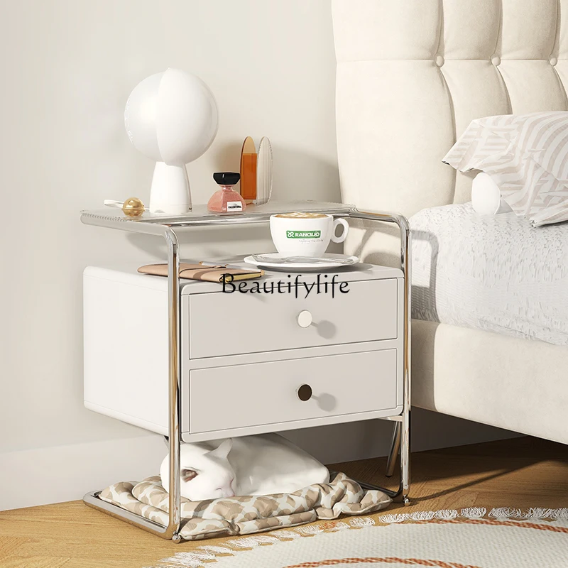 

Classic Beauty Nightstand Modern Design Drawers Storage Nightstand Organizer Luxury Cajones