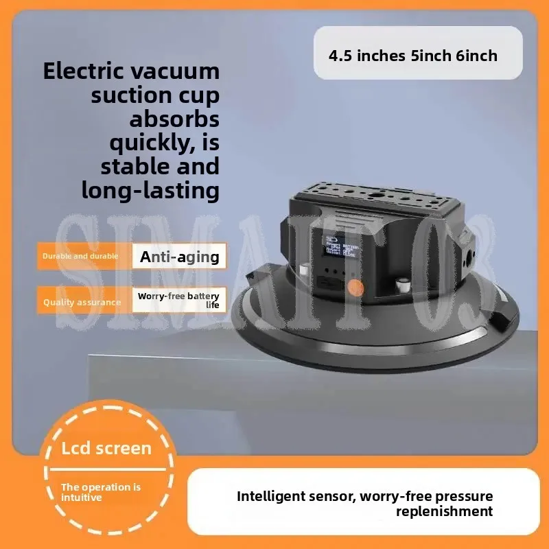 4.5/5/6 inch Electric Vacuum Suction Cup Mount for Car, Sports Camera Holder for Internal External Shooting