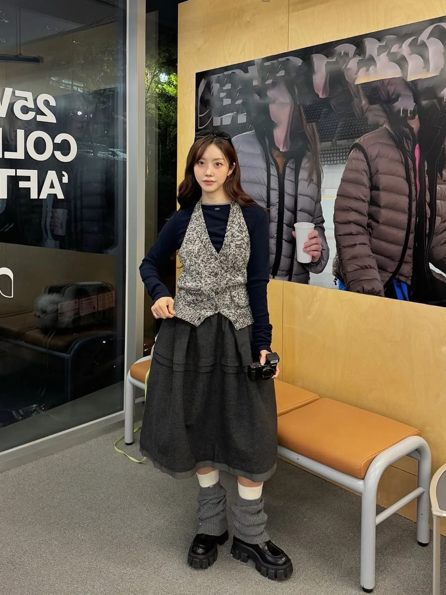 

MOSA Elastic Waist Pleated A-Line Skirt Women's Loose Flared Long Skirt Floral Print Casual Cotton Skirts for Young Women