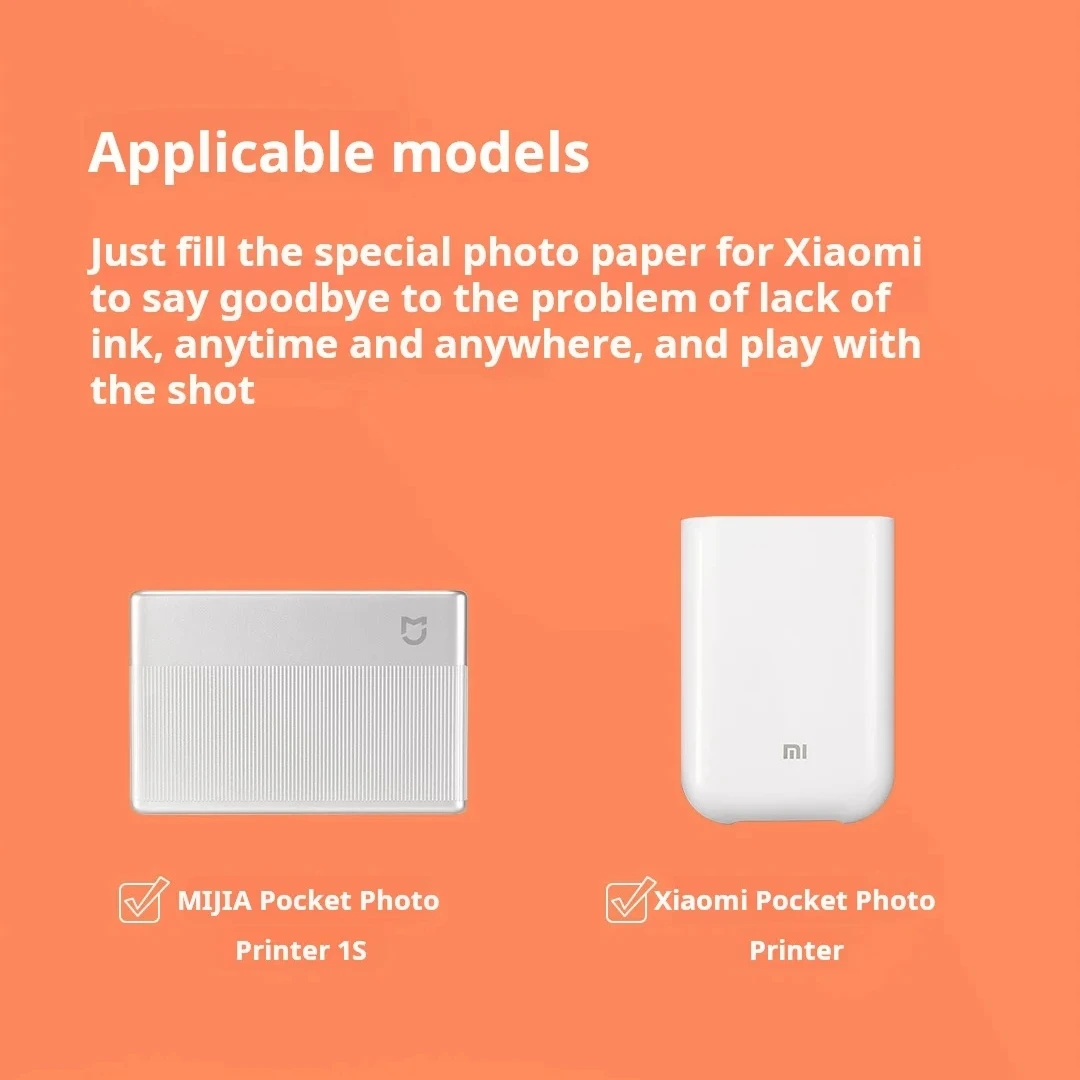 Xiaomi ZINK Pocket Printer Paper Self-adhesive Photo Print 50/100/150/200 Sheets Xiaomi 3inch Mini Printer Papers image 3