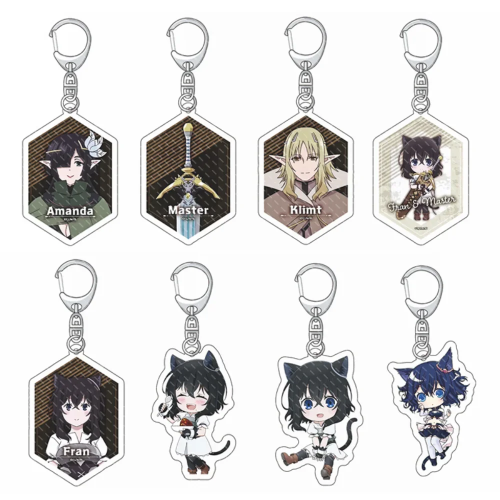 Tensei Shitara Ken Deshita Anime Keychain Women Reincarnated As A Sword Master Fran Key Chain Man Acrylic Pendant Bag Accesorios