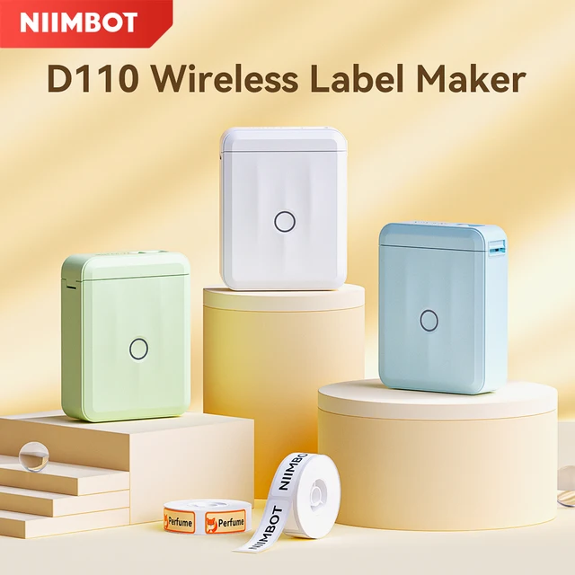 Niimbot D110 Mini Termiczna Drukarka Etykiet Przenośna Drukarka Papieru Bezprzewodowa Maszyna do Naklejek Bez Atramentu Etykieciarka do Biura Domu