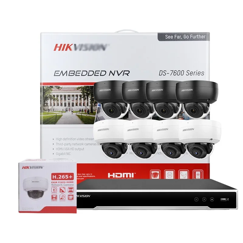 

Original HIKVISON 8ch 8 POE 16 Channel NVR 4MP 8MP 4K HD Built-in Mic CCTV Dome IP Security System